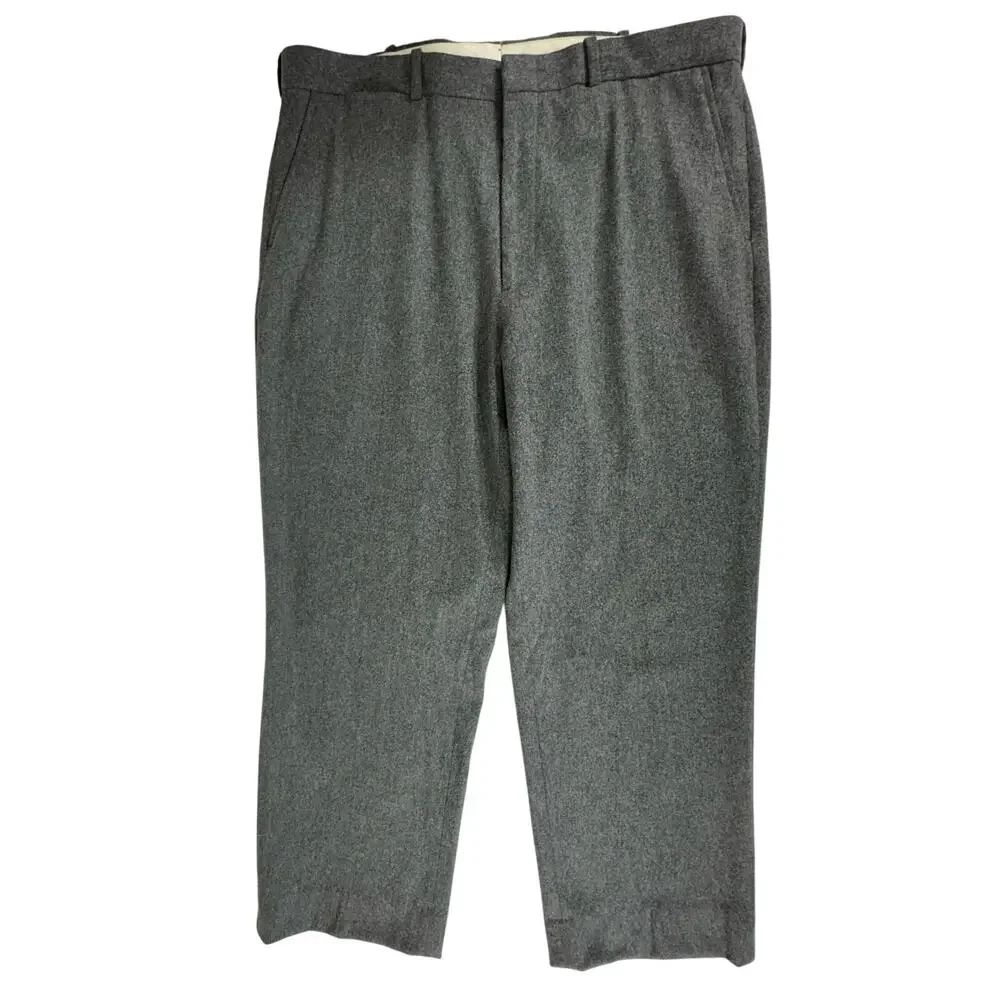 Polo Ralph Lauren Mens Pants Size 38x27 Gray Wool Blend High Rise Italy